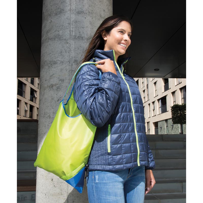 HDi compact shopper - Navy/Lime One Size